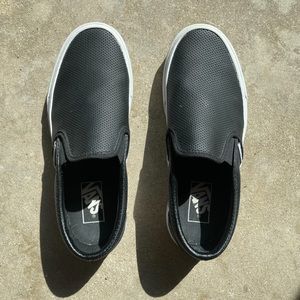 Perf Leather Vans, Size 8 Womens
